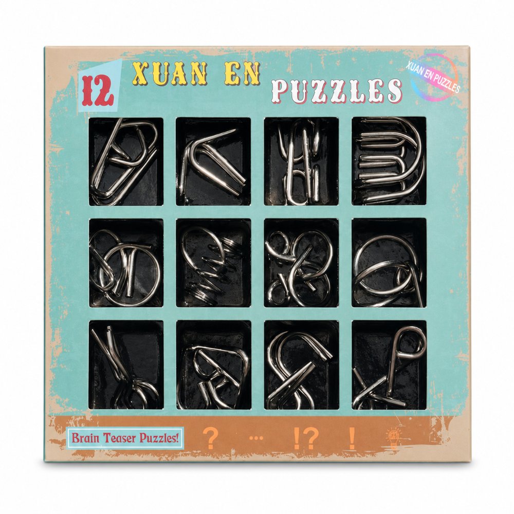 Metal Unlock Puzzle 12-in-1 Set
