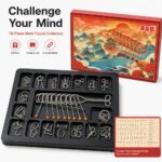 Nine Linked Rings （China Ring） 18-piece Gift Box Set of Chinese Ring Puzzle Brain Teasers