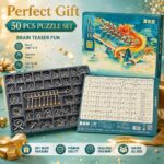 Nine Linked Rings （China Ring） 50-Piece Gift Set of Chinese Ring Puzzle Brain Teasers