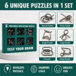 Puzzle Lock 6-in-1 Green Box Brain Teaser Puzzle