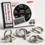 Puzzle Lock 16-in-1 Brain Teaser Metal Puzzles (Black Box Version)