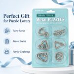 Puzzle Lock 6-Piece Intelligence Unlock Puzzle Card Set (Green Version)
