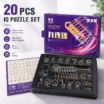 Nine Linked Rings （China Ring） 20-piece Gift Set of Chinese Ring Puzzle Brain Teasers