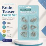 Puzzle Lock 6-Piece Intelligence Unlock Puzzle Card Set (Green Version)