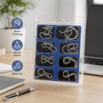 Puzzle Lock 8-Piece Set Model C of Intelligence Unlocking Puzzle Blister Pack