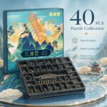 Nine Linked Rings （China Ring） 40-Piece Chinese Ring Puzzle Brain Teaser Set Gift Box