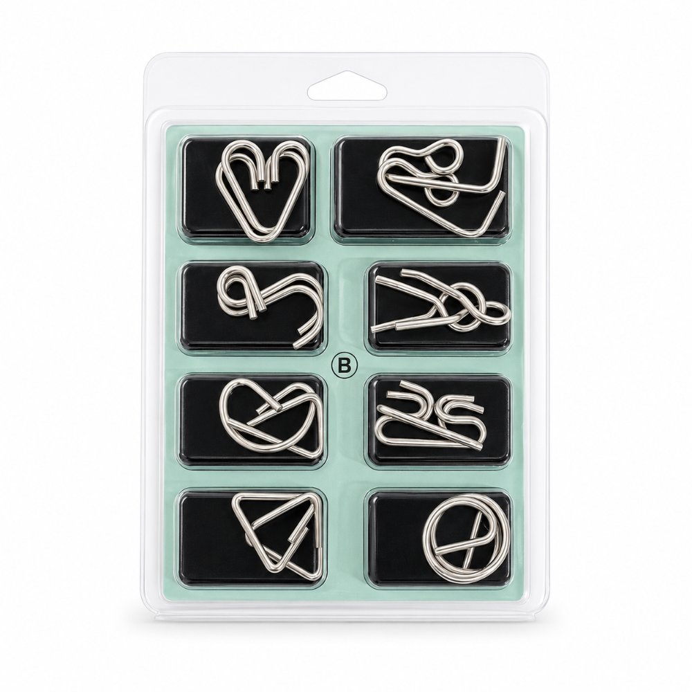 Puzzle Lock 8-piece Set B of Intelligence Unlocking Puzzle Bubble Box