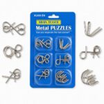 Puzzle Lock 6-Piece Intelligence Disentanglement Puzzle Blister Card Set (Blue Version)