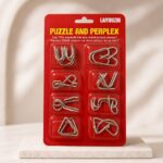Puzzle Lock 8-piece Red Set of Intellectual Disentangling Puzzle Cards
