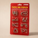 Puzzle Lock 8-piece Red Set of Intellectual Disentangling Puzzle Cards