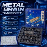 Nine Linked Rings （China Ring） 30-piece Gift Box of Chinese Ring Puzzle Brain Teaser Metal Disentanglement Puzzles