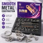 Nine Linked Rings （China Ring） 20-piece Gift Set of Chinese Ring Puzzle Brain Teasers