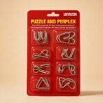 Puzzle Lock 8-piece Red Set of Intellectual Disentangling Puzzle Cards