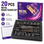 Nine Linked Rings （China Ring） 20-piece Gift Set of Chinese Ring Puzzle Brain Teasers