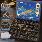 Nine Linked Rings （China Ring） 30-piece Gift Box of Chinese Ring Puzzle Brain Teaser Metal Disentanglement Puzzles