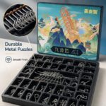 Nine Linked Rings （China Ring） 40-Piece Chinese Ring Puzzle Brain Teaser Set Gift Box