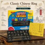 Nine Linked Rings （China Ring） 27-Piece Gift Box of Chinese Ring Puzzles & Letter Buckles