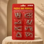 Puzzle Lock 8-piece Red Set of Intellectual Disentangling Puzzle Cards