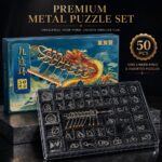 Nine Linked Rings （China Ring） 50-Piece Gift Set of Chinese Ring Puzzle Brain Teasers