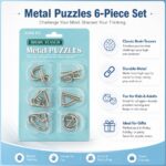 Puzzle Lock 6-Piece Intelligence Unlock Puzzle Card Set (Green Version)