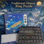 Nine Linked Rings （China Ring） 30-piece Gift Box of Chinese Ring Puzzle Brain Teaser Metal Disentanglement Puzzles