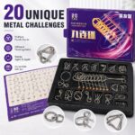 Nine Linked Rings （China Ring） 20-piece Gift Set of Chinese Ring Puzzle Brain Teasers