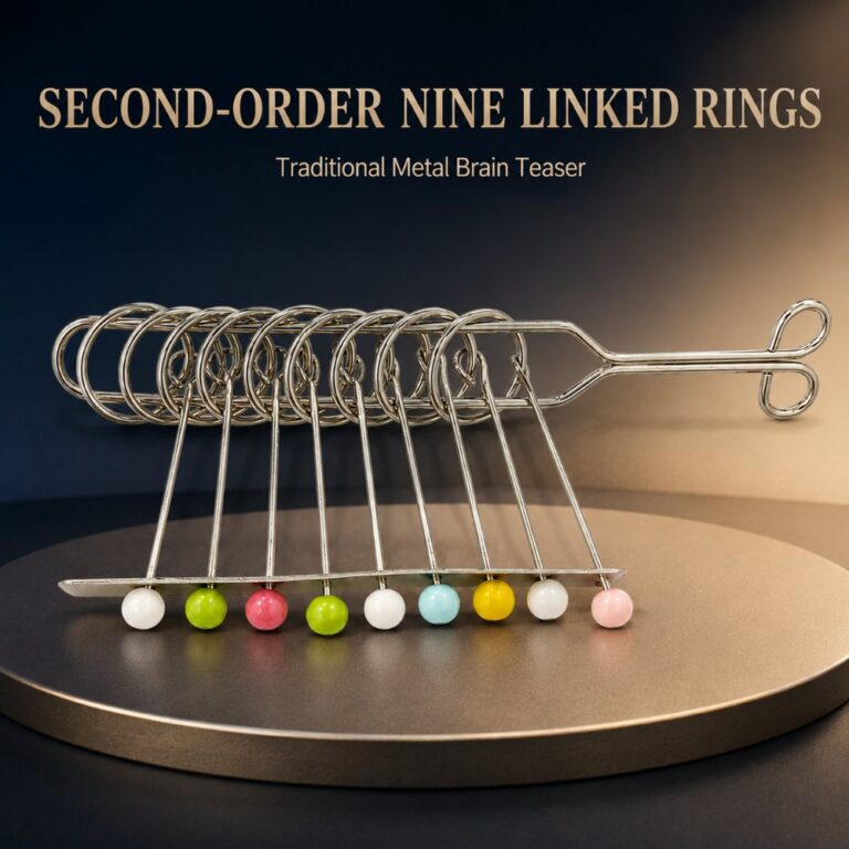 Nine Linked Rings （China Ring） Second-Grade Intangible Cultural Heritage Chinese Ring Puzzle