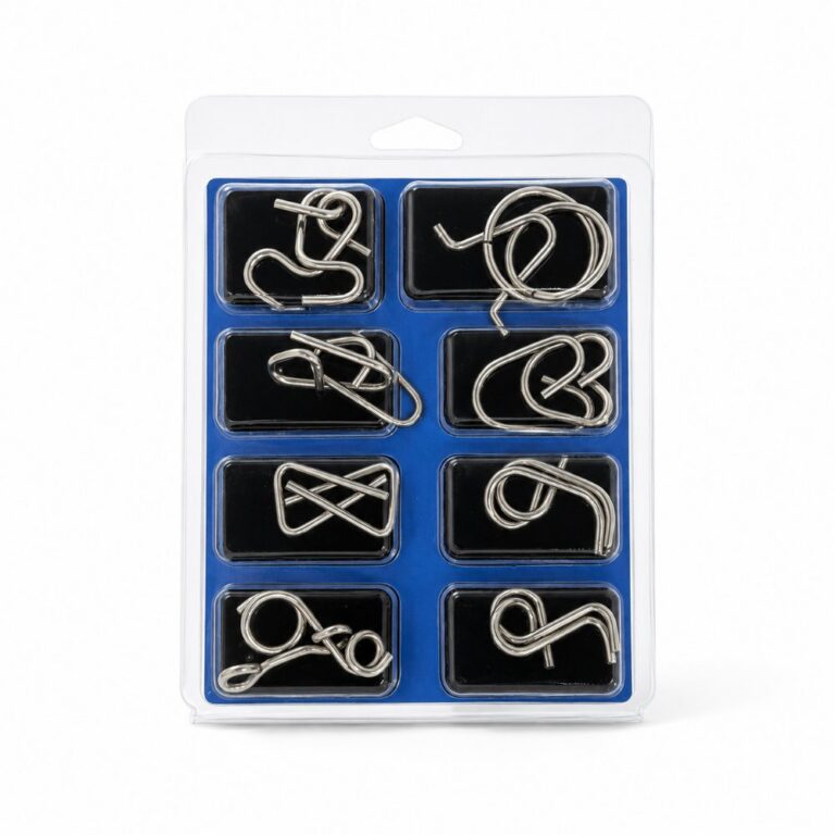 Puzzle Lock 8-Piece Set Model C of Intelligence Unlocking Puzzle Blister Pack