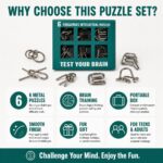 Puzzle Lock 6-in-1 Green Box Brain Teaser Puzzle