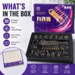 Nine Linked Rings （China Ring） 20-piece Gift Set of Chinese Ring Puzzle Brain Teasers