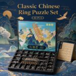 Nine Linked Rings （China Ring） 40-Piece Chinese Ring Puzzle Brain Teaser Set Gift Box