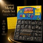 Nine Linked Rings （China Ring） 27-Piece Gift Box of Chinese Ring Puzzles & Letter Buckles
