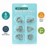 Puzzle Lock 6-Piece Intelligence Unlock Puzzle Card Set (Green Version)