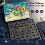 Nine Linked Rings （China Ring） 50-Piece Gift Set of Chinese Ring Puzzle Brain Teasers