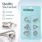 Puzzle Lock 6-Piece Intelligence Unlock Puzzle Card Set (Green Version)