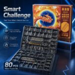 Nine Linked Rings （China Ring） 80-Piece Gift Set of Nine Linked Rings Brain Teaser Puzzles