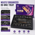 Nine Linked Rings （China Ring） 20-piece Gift Set of Chinese Ring Puzzle Brain Teasers