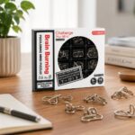 Puzzle Lock 16-in-1 Brain Teaser Metal Puzzles (Black Box Version)