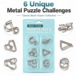 Puzzle Lock 6-Piece Intelligence Unlock Puzzle Card Set (Green Version)
