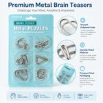 Puzzle Lock 6-Piece Intelligence Unlock Puzzle Card Set (Green Version)