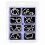 Puzzle Lock 8-Piece Set D of Intellectual Unlocking Puzzle Blister Pack