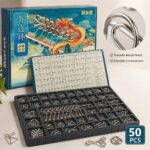 Nine Linked Rings （China Ring） 50-Piece Gift Set of Chinese Ring Puzzle Brain Teasers