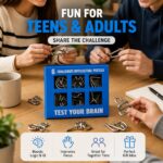 Puzzle Lock Blue 6-in-1 Intelligence Puzzle Buckles
