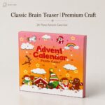 Puzzle Lock 24-Piece Christmas Mystery Box of Intellectual Unlocking Puzzles (Pink Version)