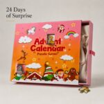 Puzzle Lock 24-Piece Christmas Mystery Box of Intellectual Unlocking Puzzles (Pink Version)
