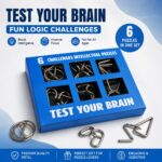 Puzzle Lock Blue 6-in-1 Intelligence Puzzle Buckles