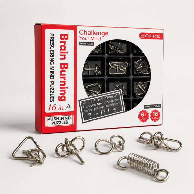 Puzzle Lock 16-in-1 Intelligence Unlock Puzzle (Red Box Version)