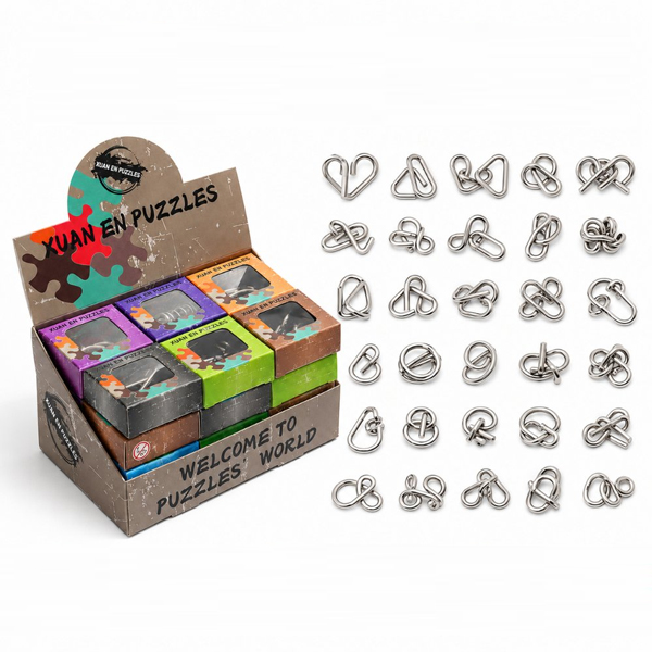 Puzzle Lock Single-Piece Metal Unlock Puzzle 24-in-1 Set