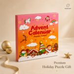 Puzzle Lock 24-Piece Christmas Mystery Box of Intellectual Unlocking Puzzles (Pink Version)