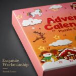 Puzzle Lock 24-Piece Christmas Mystery Box of Intellectual Unlocking Puzzles (Pink Version)